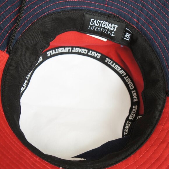 Nautical Red White & Blue East Coast Lifestyle Bucket Hat Size Large Extra Large - Picture 7 of 7